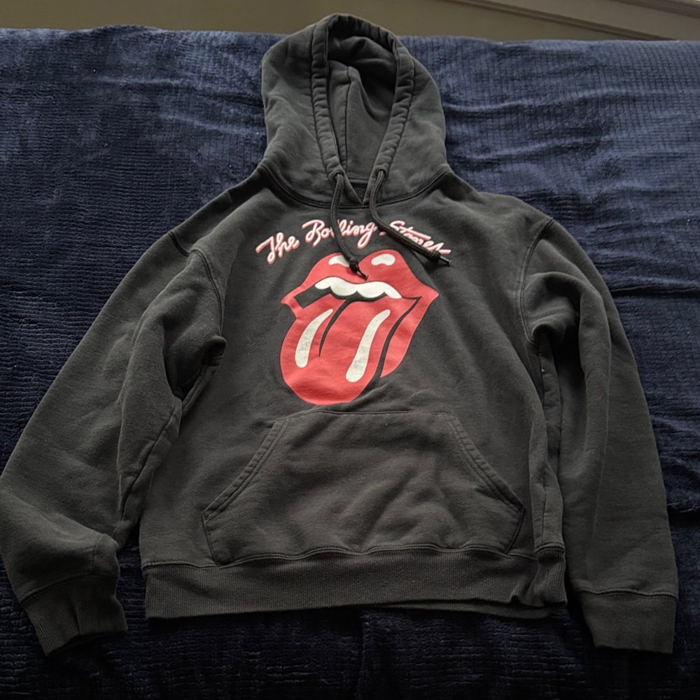 The Rolling Stones Charcoal Hoodie with Logo